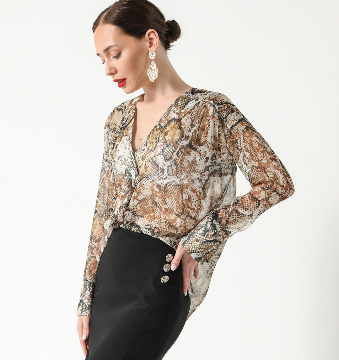 SNAKE PRINT BLOUSE