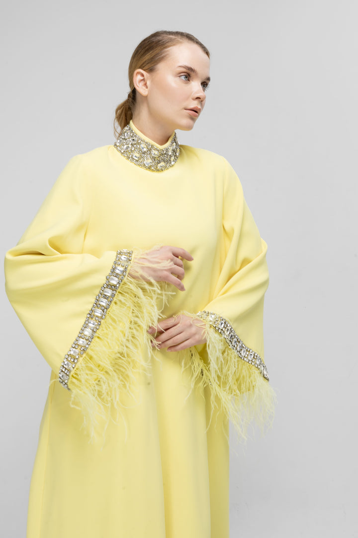 Studded Neck Abaya